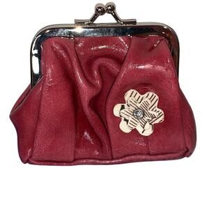 NWT MICHE Coin Purse Reddish Pink with Flower